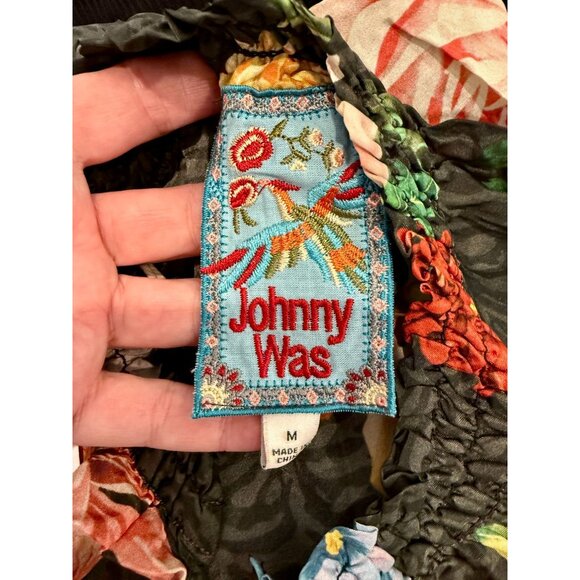 Johnny Was Blooming La Belle Silk Printed Top NWT - Size M - Picture 6 of 7